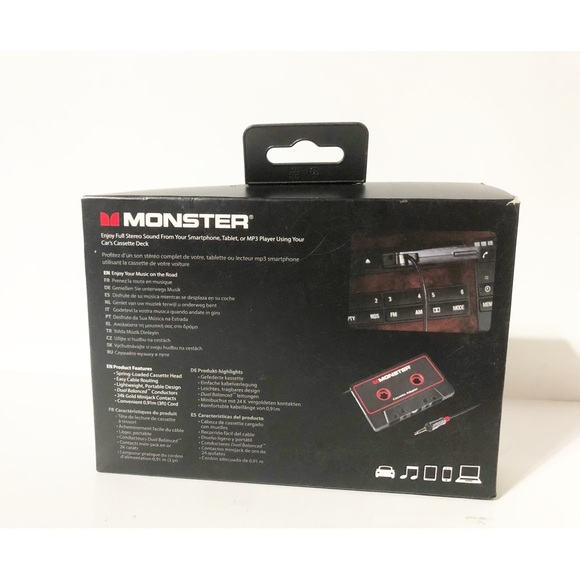 Monster Aux Cord Cassette Adapter, NEW - Picture 3 of 3